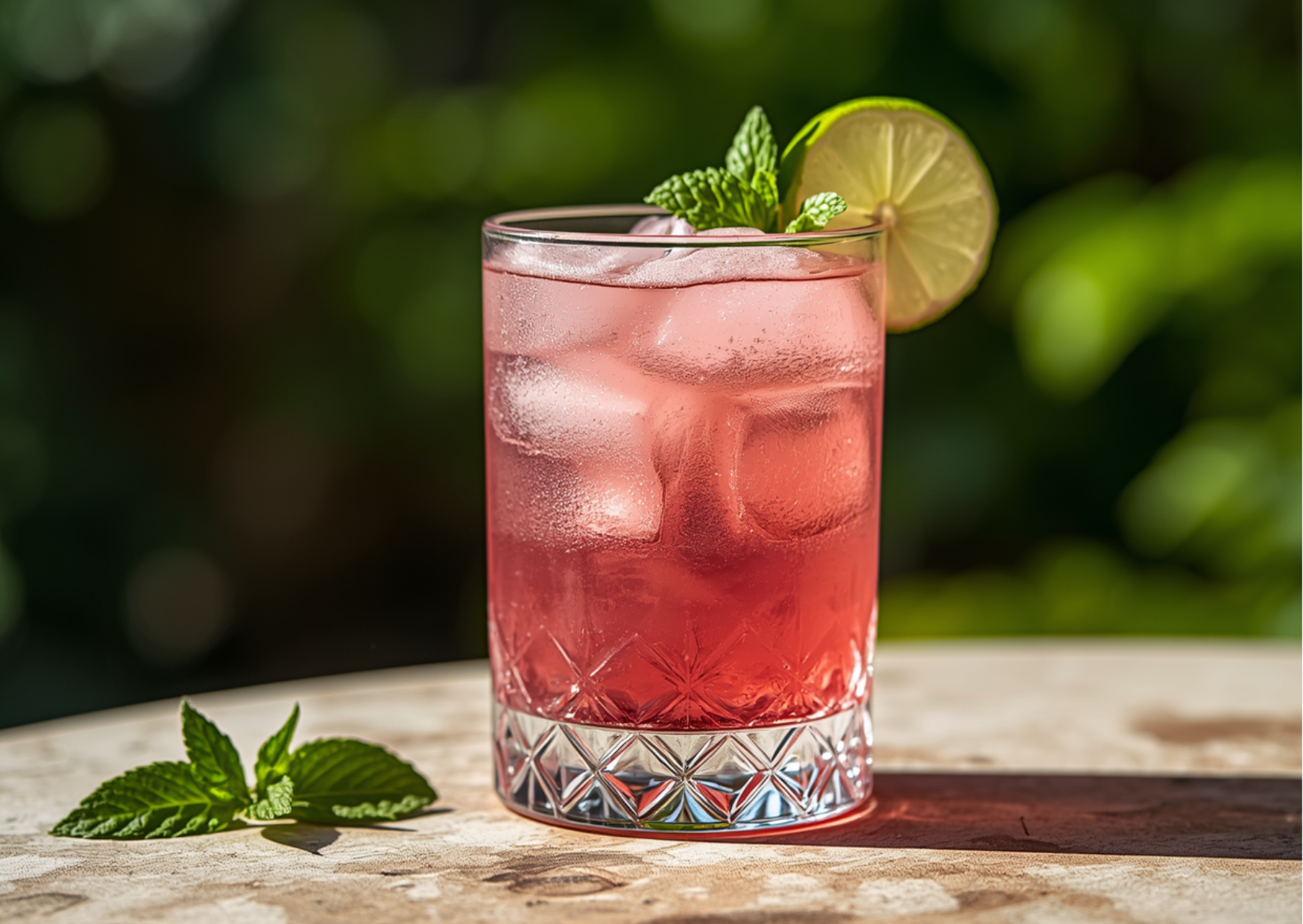 Sommerlicher Hibiskus Spritz